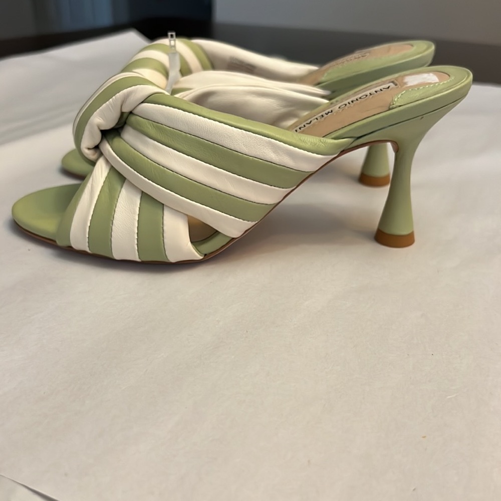 Antonio Melani Joelie Leather Slip-On Dress Sandals - Picture 1 of 11